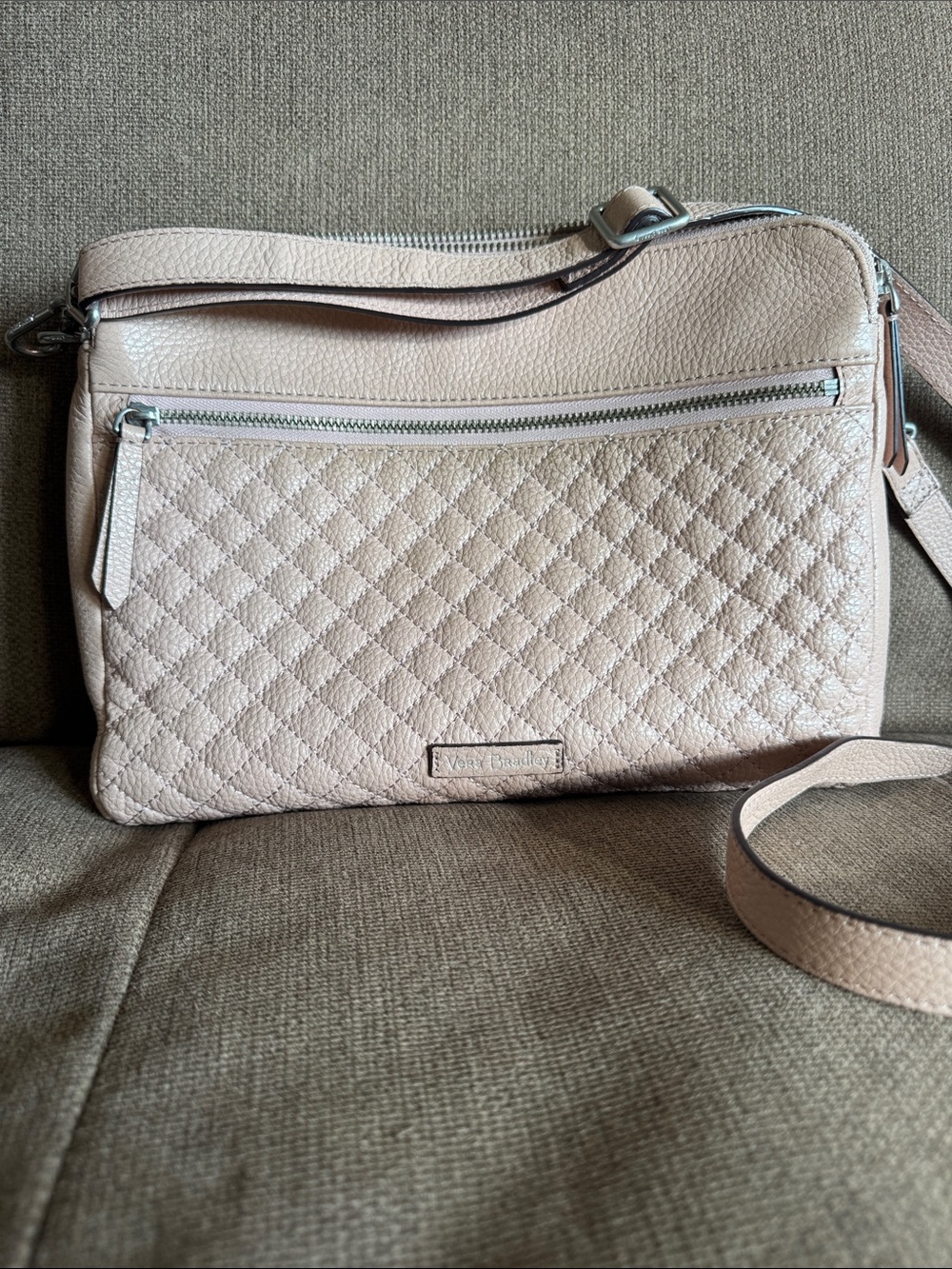 Vera Bradley Quilted Pale Pink Crossbody Bag